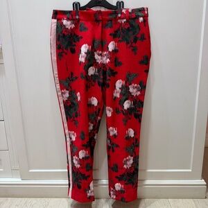 HUGO Red Floral Tailored Pants Women’s